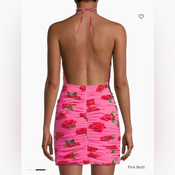 Sau Lee Sonia Floral-Print Ruched Halter Minidress - Picture 3 of 11